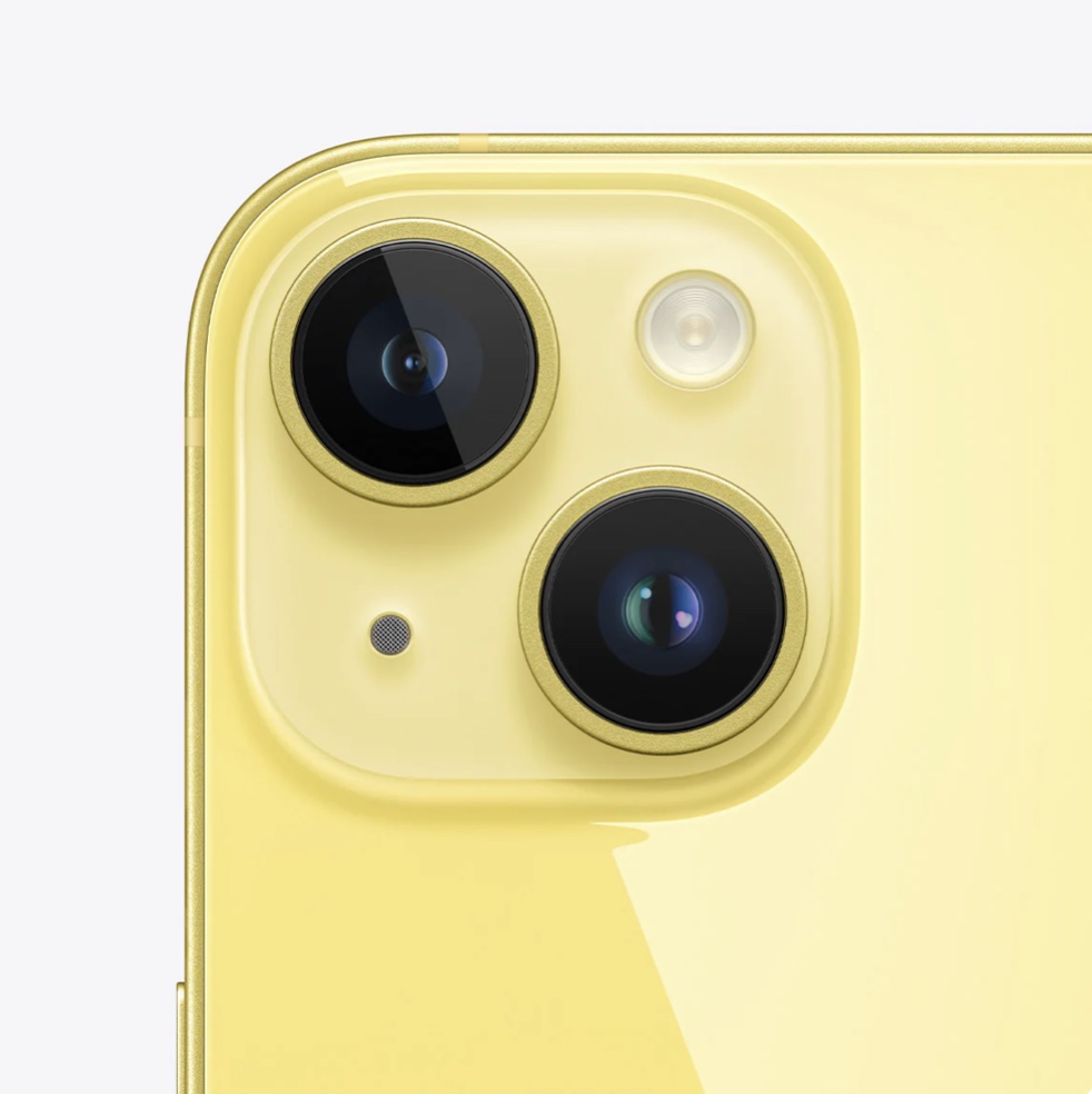 iPhone 14 — back panel and side profile