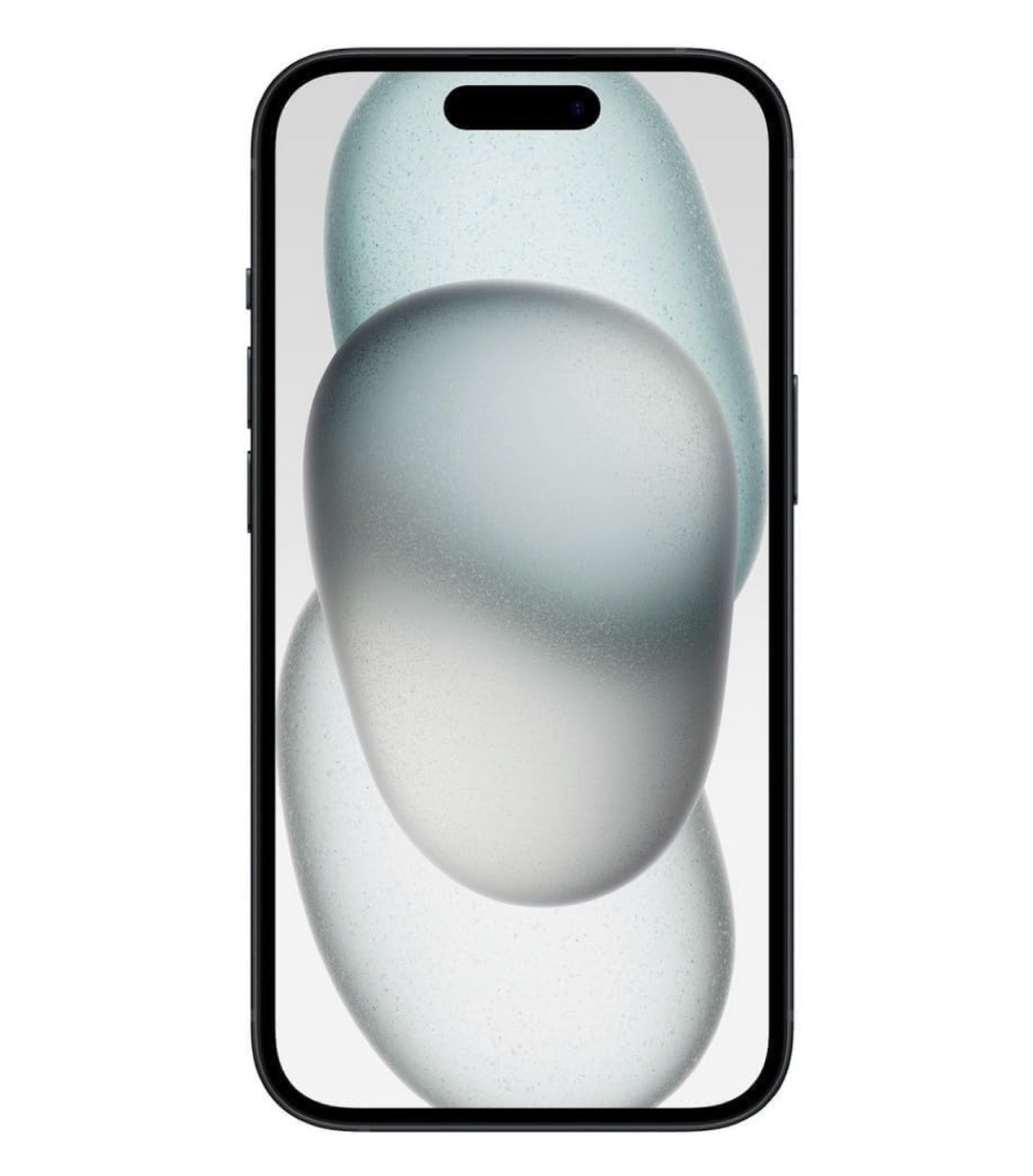 iPhone 15 Plus — back panel with diagonal dual-camera system and colour-infused glass