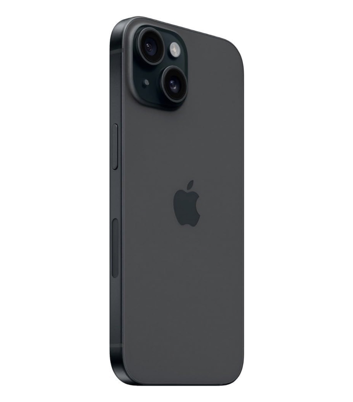 iPhone 15 Plus — contoured aluminium frame side profile with USB-C port
