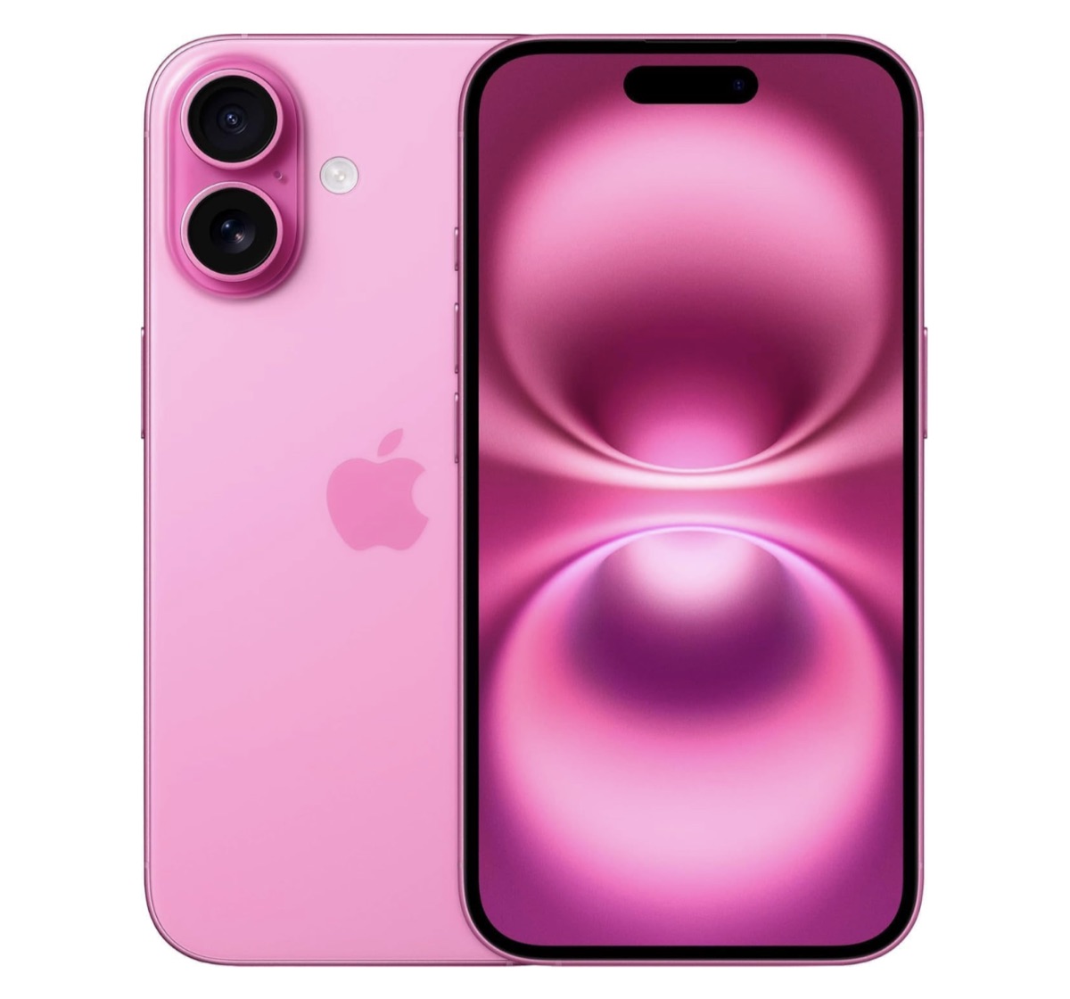 iPhone 16 Plus — back panel with vertical dual-camera and Camera Control button