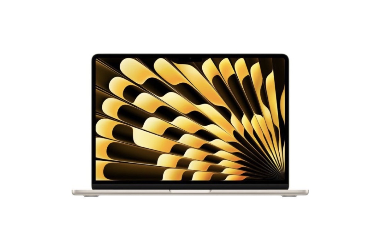 MacBook Air M4 13" (A3240) — closed lid view with Apple logo and aluminium unibody chassis