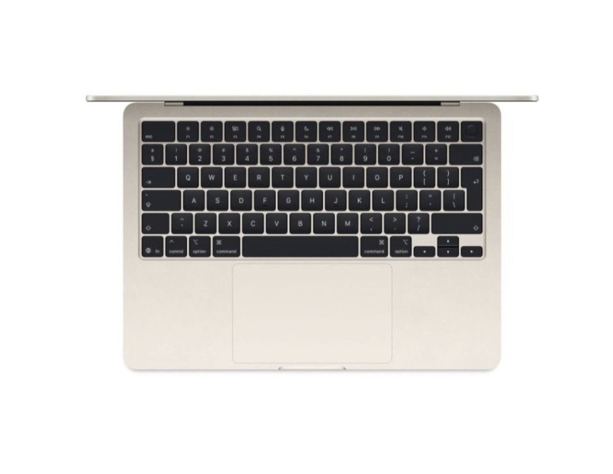 MacBook Air M4 13" (A3240) — open with Liquid Retina display and Magic Keyboard