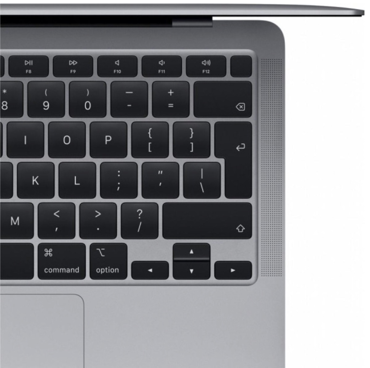 MacBook Air M1 13" (A2337) — tapered side profile showing the classic Air wedge design