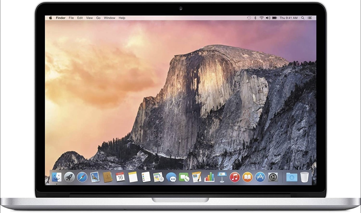 MacBook Pro Retina 13" (A1502) — open with 13.3-inch Retina display and full-size keyboard