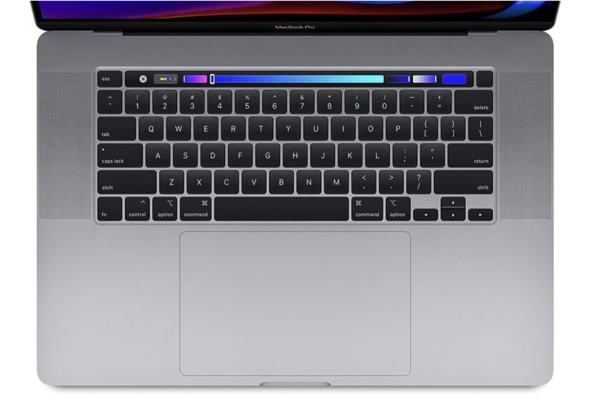 MacBook Pro 13" Touch Bar (A1706) — top-down view of Magic Keyboard and Touch Bar