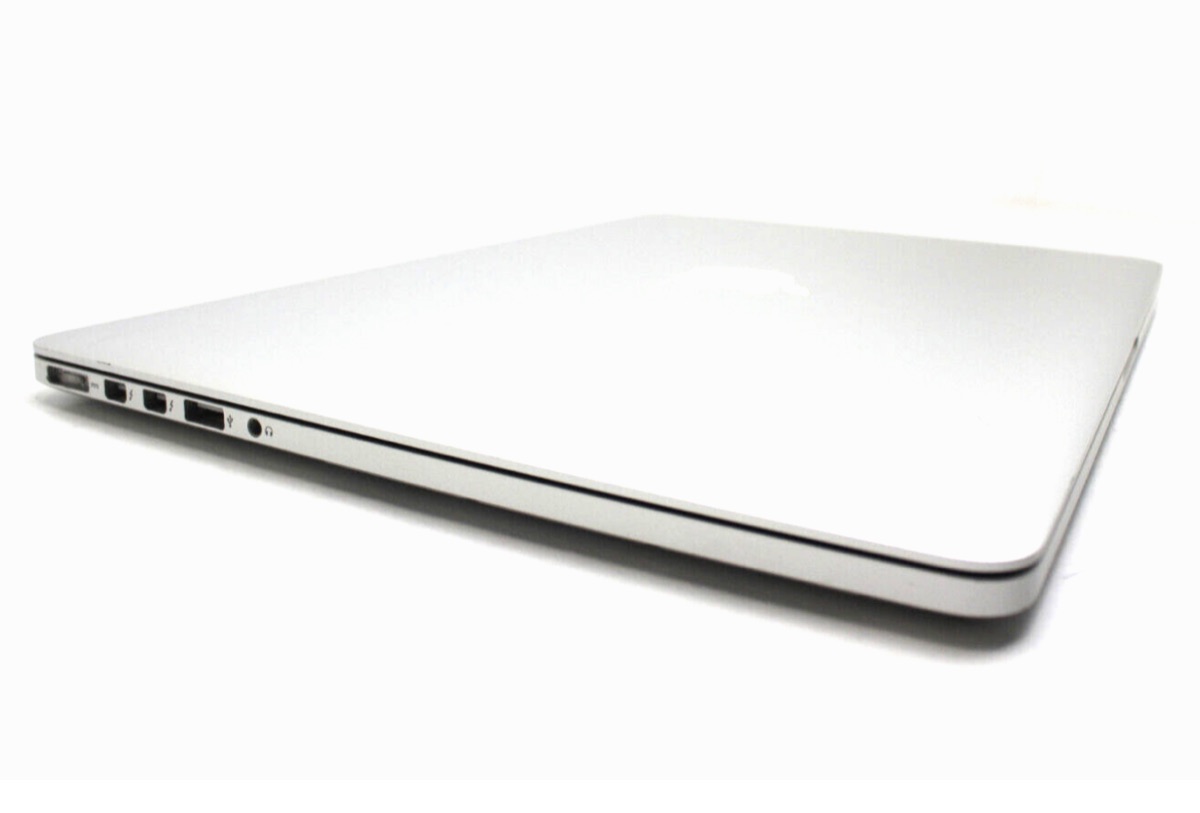 MacBook Pro Retina 15" (A1398) — side profile with MagSafe 2 port, HDMI and Thunderbolt 2 ports