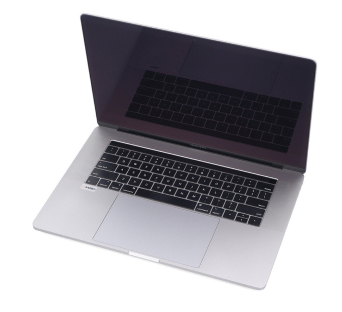 MacBook Pro 15" Touch Bar (A1707) — left side profile with USB-C / Thunderbolt 3 ports