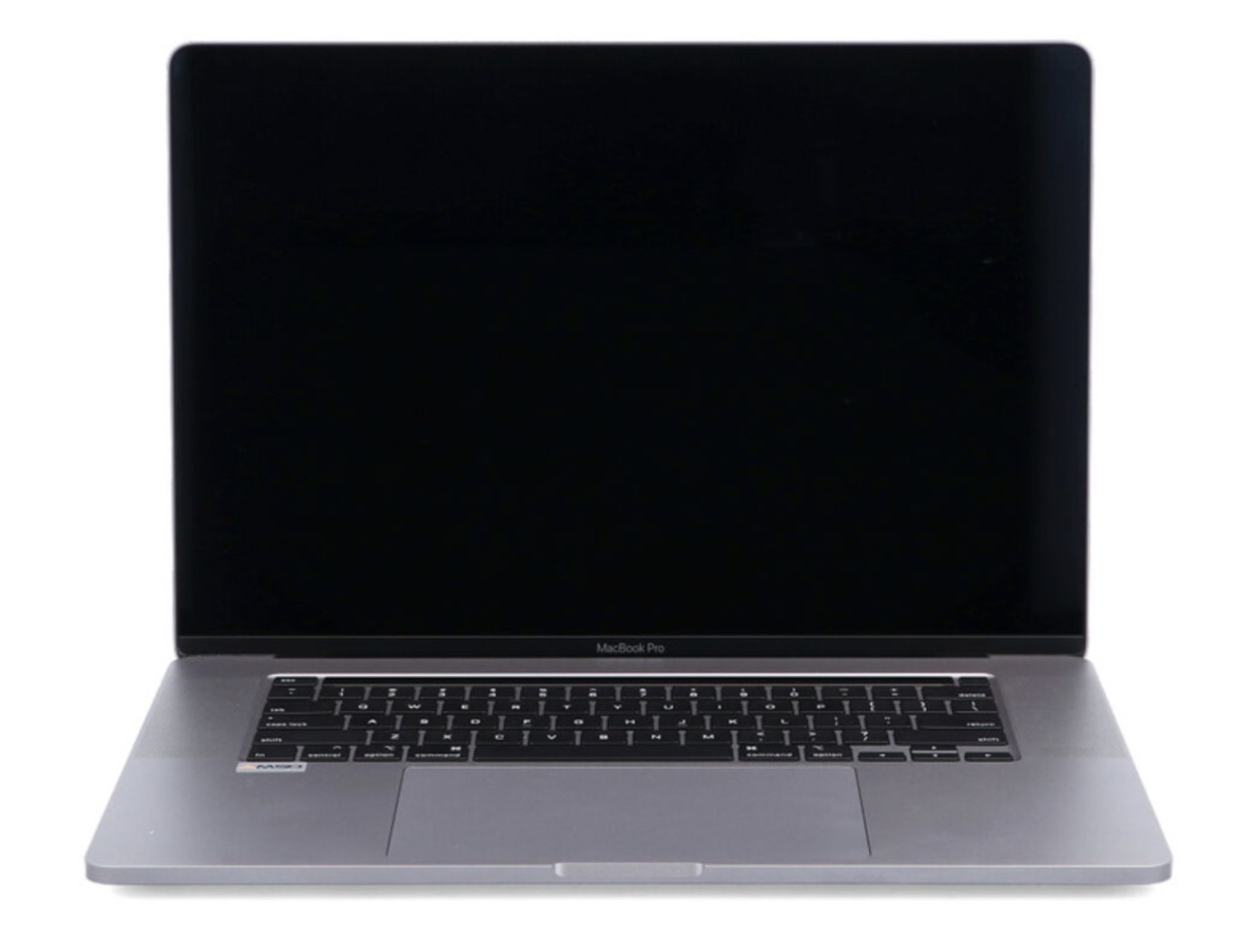 MacBook Pro 16" (A2141) — left side profile with USB-C / Thunderbolt 3 ports