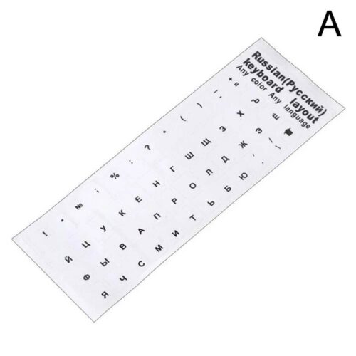 Stickers for Keyboard Transparent (Black Letters)